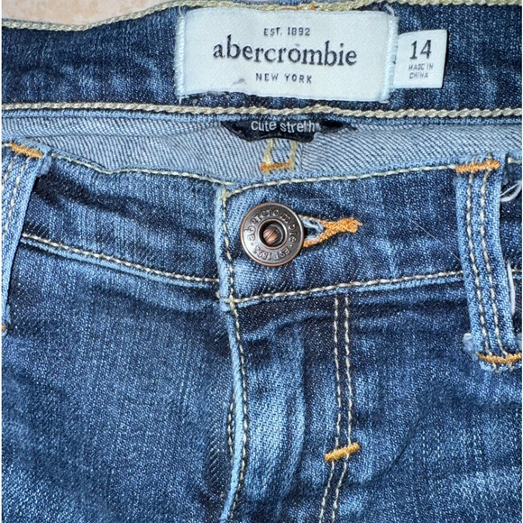 Abercrombie Kids distress CUTE STRETCH jeans girls size 14 - Picture 8 of 11